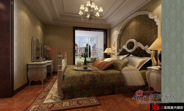 美式 别墅 卧室图片来自用户1907685403在260平随意生活的舒适美式居75的分享