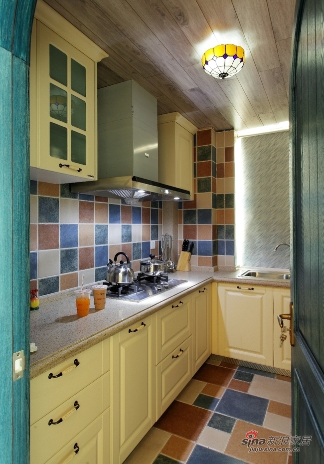 地中海 二居 厨房图片来自用户2757320995在巧手两居室地中海风格84的分享