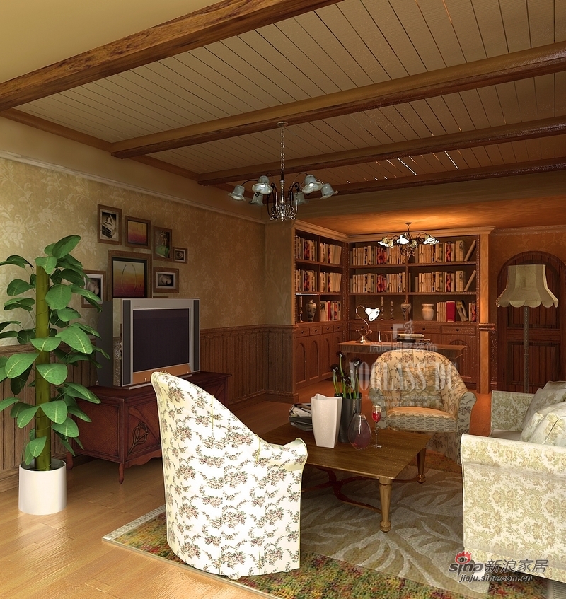 美式 别墅 书房图片来自用户1907685403在舒适生活就应该这样17的分享