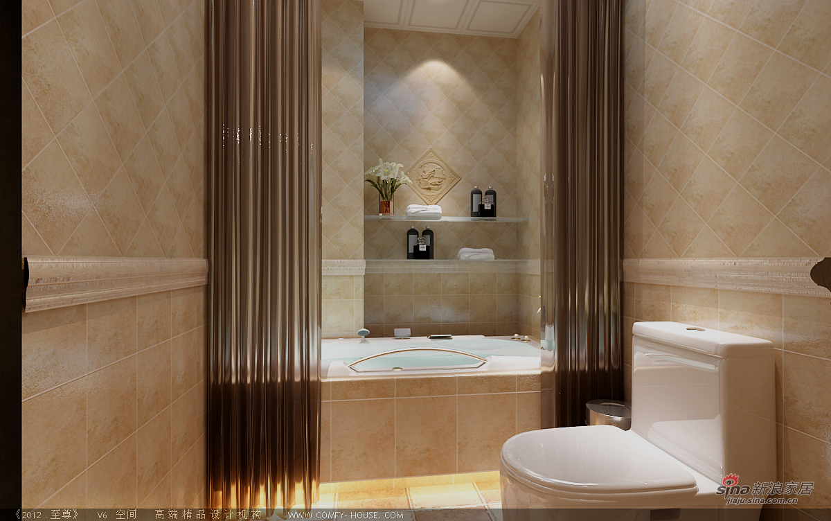 欧式 二居 卫生间图片来自用户2745758987在奢华中流露舒适2居美式设计72的分享