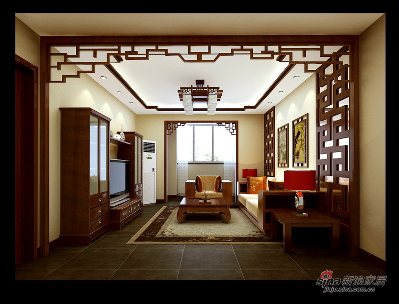 中式 三居 客厅图片来自用户1907696363在中式风格设计72的分享