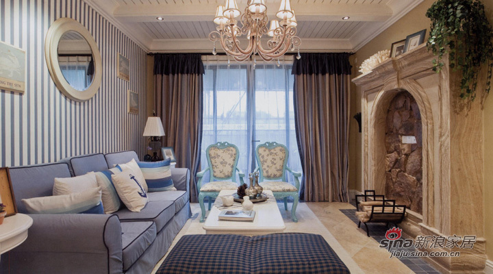地中海 四居 客厅图片来自用户2756243717在天津实创-13万富民河畔家园171平米地中海风格90的分享
