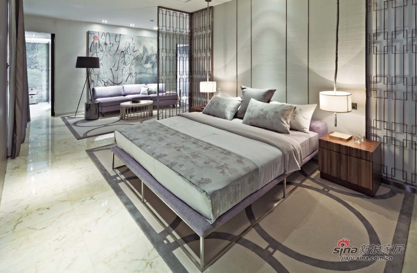 现代 三居 卧室图片来自家装大管家在【高清】130平大气时尚典雅3居室59的分享
