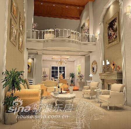 欧式 复式 客厅图片来自用户2772856065在复古风情设计81的分享