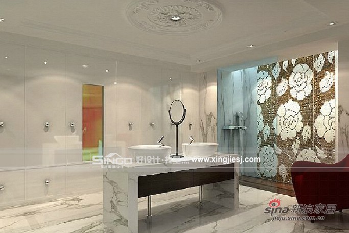 欧式 别墅 卫生间图片来自用户2746889121在340平现代浪漫的美中式混搭别墅设计70的分享