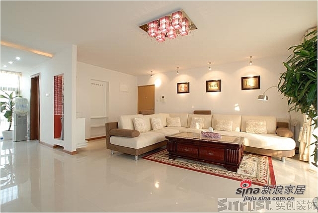 简约 二居 客厅图片来自用户2737950087在103㎡红白色系时尚2居室设计案例28的分享