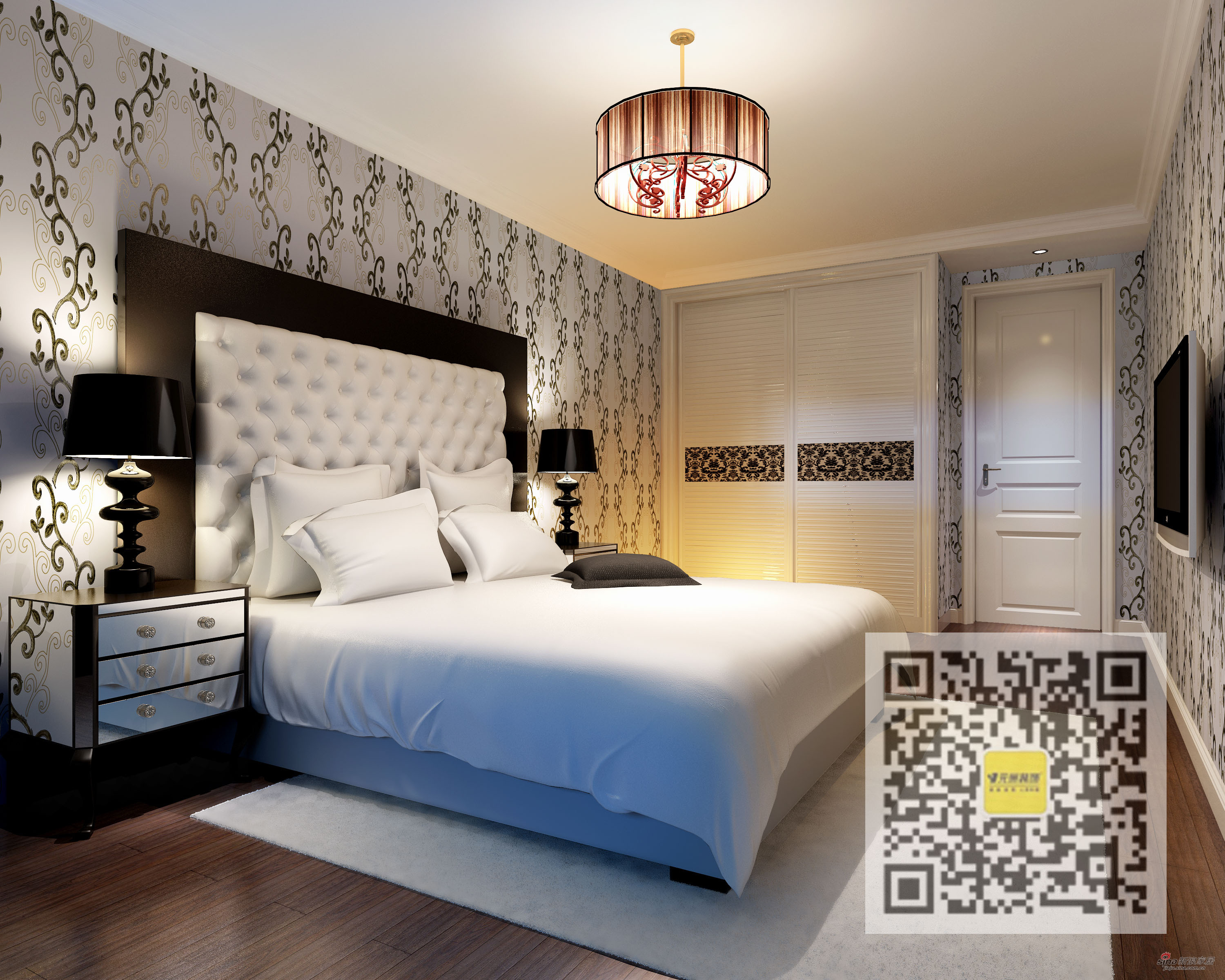 欧式 三居 卧室图片来自用户2746869241在英特公寓三居室欧式风格69的分享
