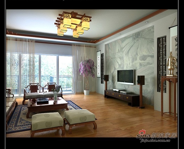 中式 三居 客厅图片来自用户1907659705在11万打造新中式雅致三居25的分享