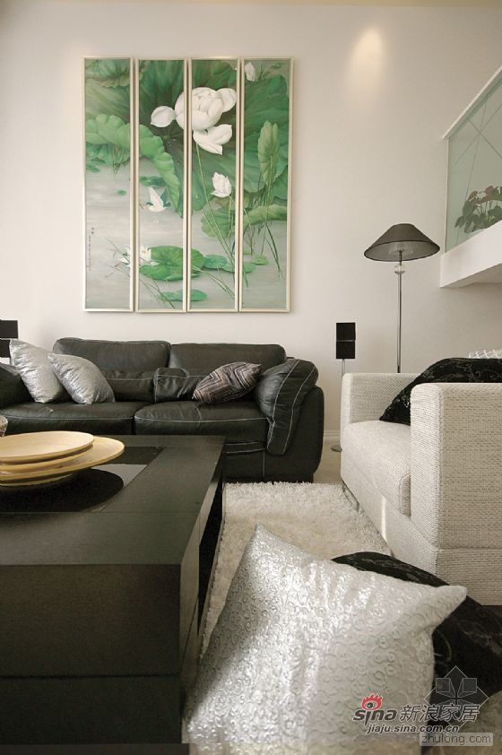 简约 一居 客厅图片来自用户2737782783在现代新中式素雅荷塘月色复式居15的分享