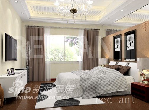 中式 别墅 卧室图片来自用户1907661335在温婉清秀 赏中式风格完美别墅98的分享