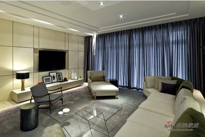 现代 三居 客厅图片来自家装大管家在【高清】130平大气时尚典雅3居室59的分享