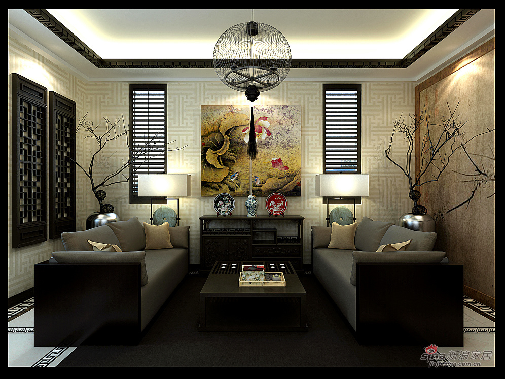 中式 复式 客厅图片来自用户1907696363在246平中式古典复式楼72的分享