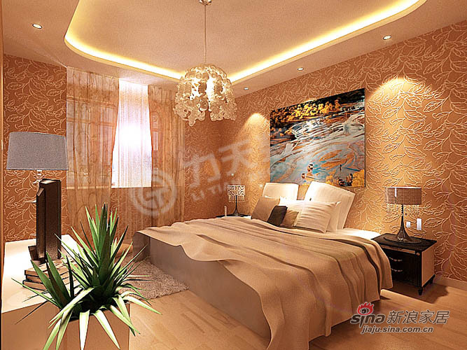 欧式 二居 卧室图片来自阳光力天装饰在102平华城领秀欧式两居85的分享