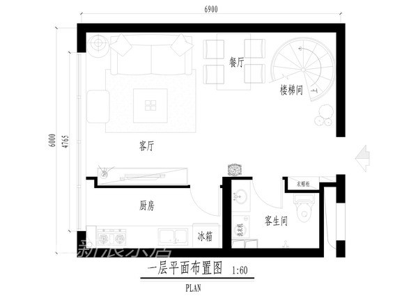 简约 一居 客厅图片来自用户2738093703在北京像素66的分享