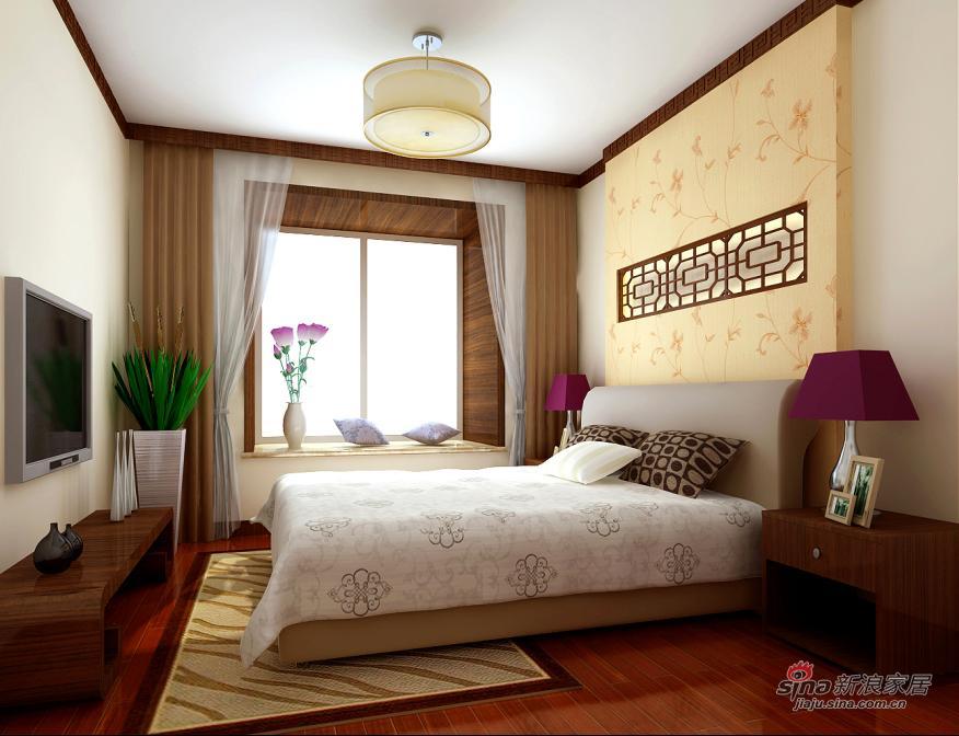 中式 二居 卧室图片来自用户1907658205在老干部典雅温馨大气淡然的中式装修13的分享