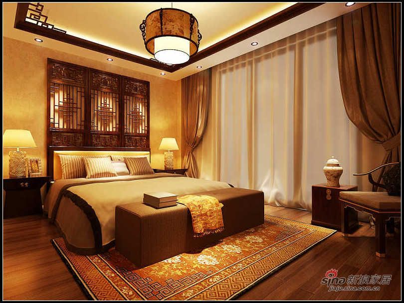 中式 别墅 卧室图片来自用户1907696363在600平中式现代古典混搭别墅49的分享