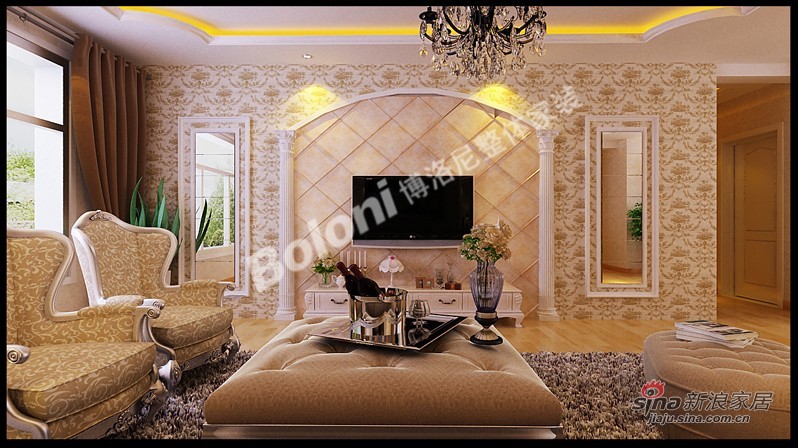 美式 四居 客厅图片来自用户1907685403在干净整洁的美式风格设计展示！91的分享
