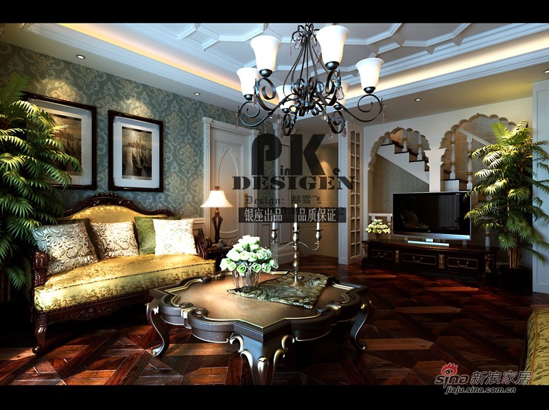 欧式 别墅 客厅图片来自用户2746889121在我的奢华宫殿65的分享