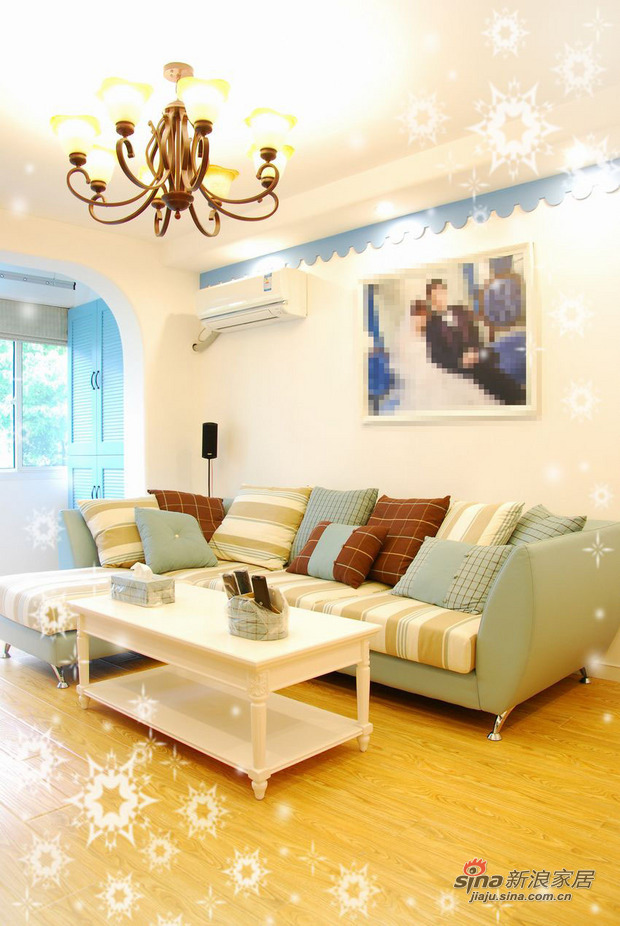 地中海 一居 客厅图片来自用户2756243717在改造55平二手清新蓝白色老公房89的分享