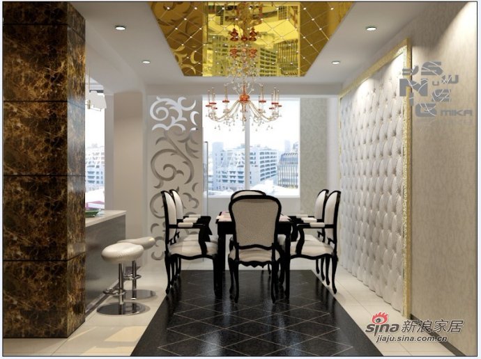 欧式 三居 餐厅图片来自用户2557013183在为爱筑巢120平米欧式设计华丽宫廷气息91的分享