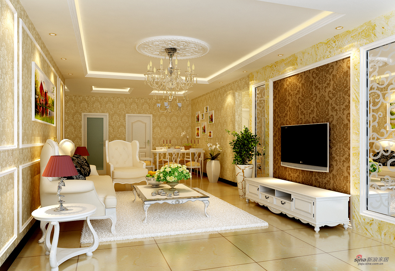 欧式 三居 客厅图片来自用户2746889121在令人心动的设计万锦江城三居室65的分享