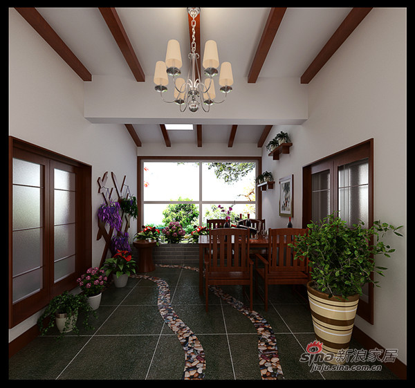 中式 复式 阳台图片来自用户1907659705在200平米别墅！打造富有传统韵味的风格38的分享