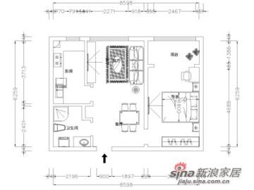 65平清新简约小居室86