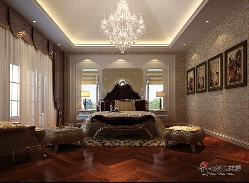 欧式 别墅 卧室图片来自用户2557013183在490㎡珠江·壹千栋简欧奢华设计风格案例22的分享