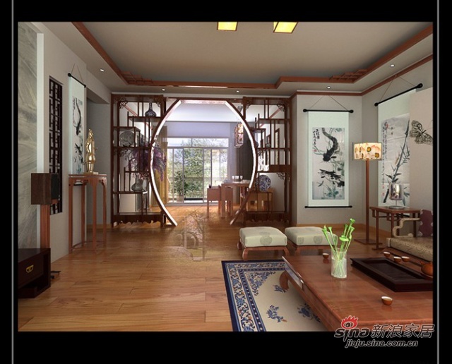 中式 三居 客厅图片来自用户1907659705在11万打造新中式雅致三居25的分享