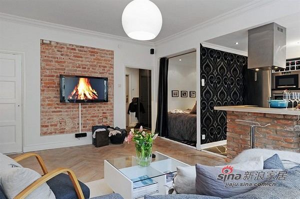 简约 一居 客厅图片来自用户2737786973在奢华大气 45平单身公寓如何装出华丽效果27的分享