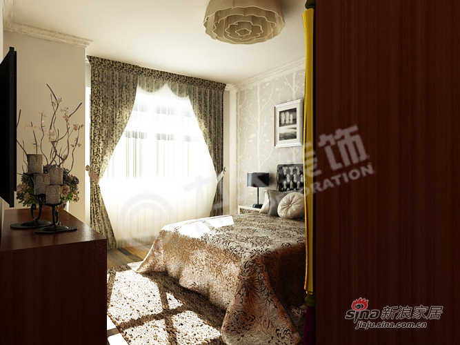简约 三居 卧室图片来自阳光力天装饰在国耀上河城三室两厅一厨两卫131平米64的分享