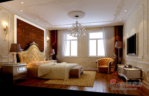 欧式 别墅 卧室图片来自用户2745758987在欧式古典350平米大豪宅19的分享