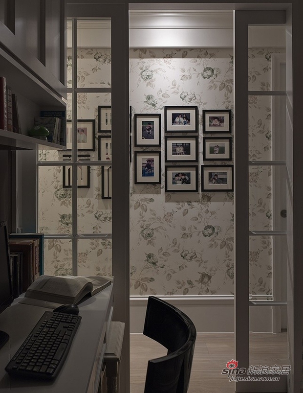 混搭 三居 书房图片来自佰辰生活装饰在9万打造105平英式新古典三居室92的分享