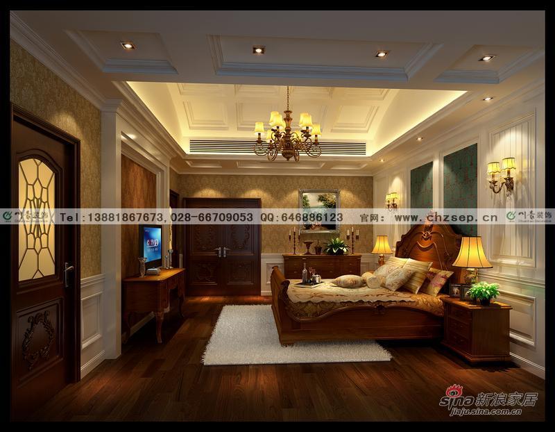 美式 别墅 卧室图片来自用户1907685403在60万装低调奢华美式风格别墅61的分享