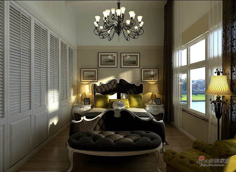 欧式 三居 卧室图片来自用户2746889121在320平欧式豪华别墅14的分享