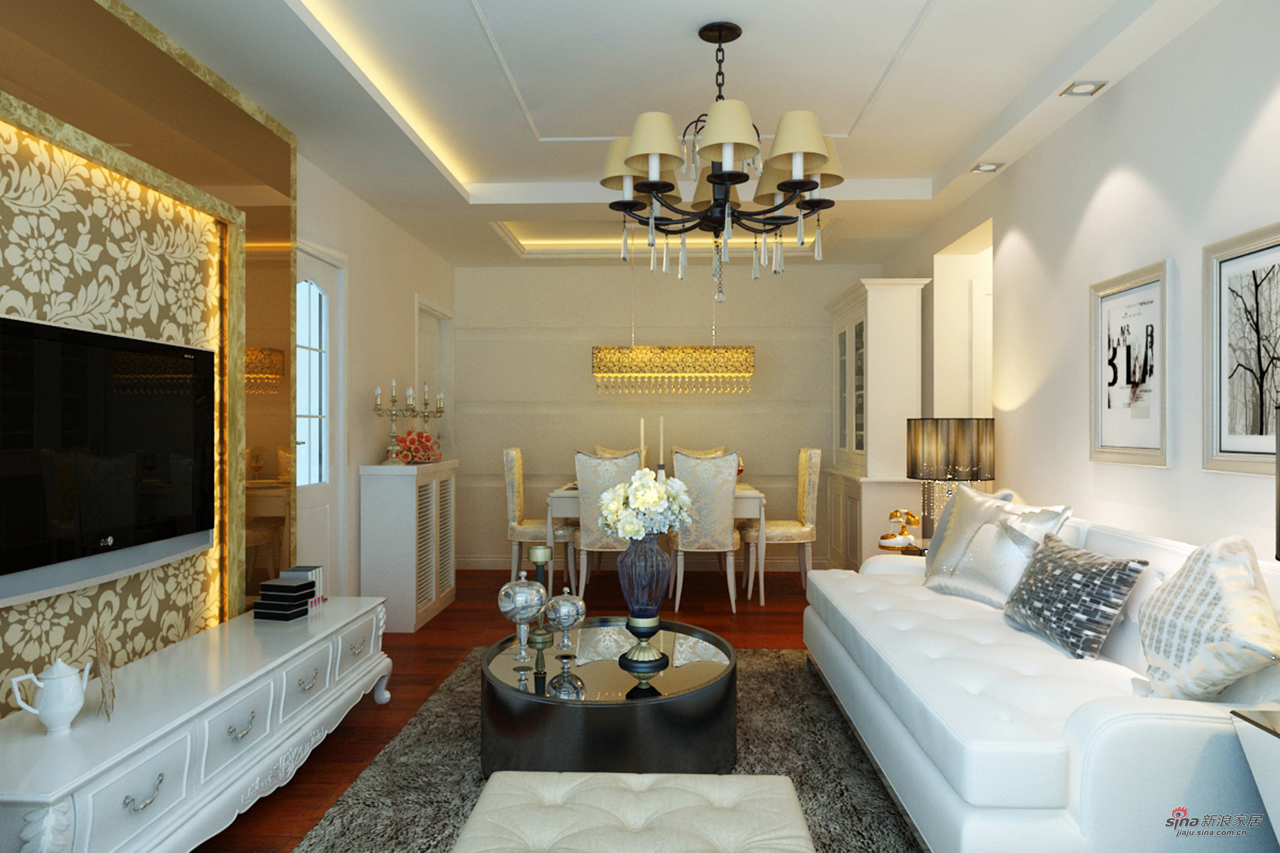 欧式 二居 客厅图片来自用户2745758987在欧式风格设计45的分享