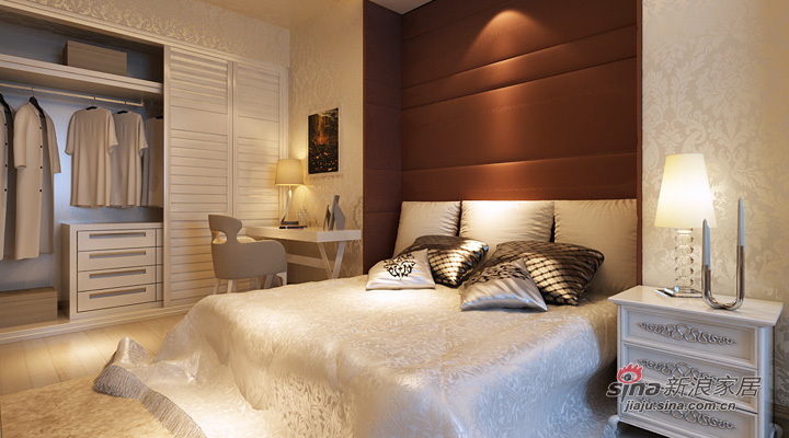 欧式 三居 卧室图片来自用户2746889121在120平高雅与奢华的碰撞17的分享