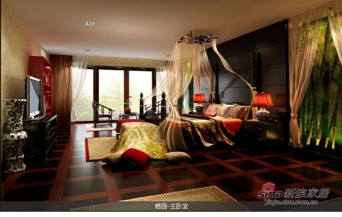 中式 四居 卧室图片来自用户1907696363在175平-精美红中式豪宅设计爆光66的分享