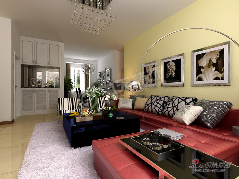 简约 三居 客厅图片来自阳光力天装饰在【高清】3室2厅现代简约风格美居36的分享