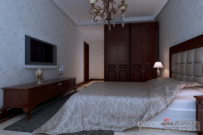 欧式 别墅 卧室图片来自用户2746889121在【多图】简欧风格别墅-梦的港湾85的分享
