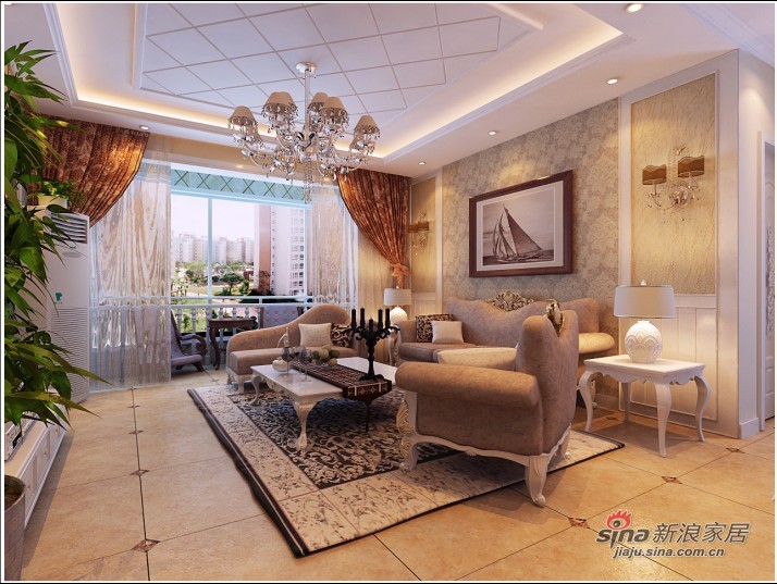 欧式 三居 客厅图片来自用户2772856065在济南博洛尼装饰 银丰花园设计方案52的分享