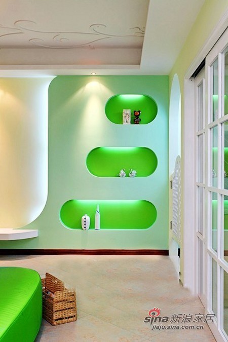 现代 二居 客厅图片来自佰辰生活装饰在小两口晒70平绿色清新婚房68的分享