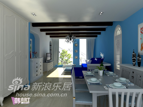 简约 二居 客厅图片来自用户2738829145在经典蓝白配地中海风格53的分享