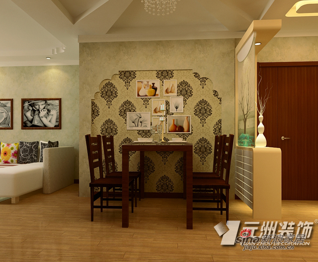中式 三居 餐厅图片来自用户1907659705在189平北京华侨城48的分享