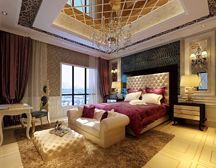 欧式 别墅 卧室图片来自用户2746948411在23万打造现代奢华的别墅大宅设计98的分享