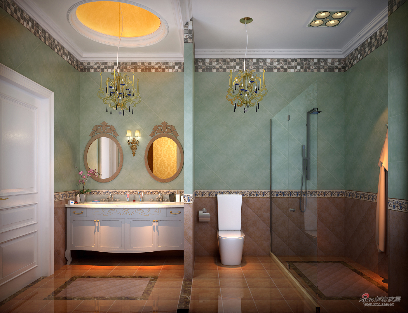 欧式 别墅 卫生间图片来自用户2746948411在【高清】22万元打造辉煌国际欧式别墅44的分享