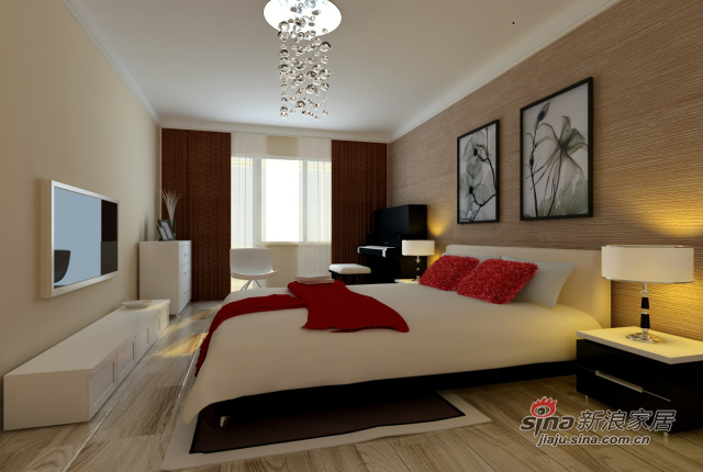 简约 三居 卧室图片来自用户2739081033在现代简约家装设计77的分享