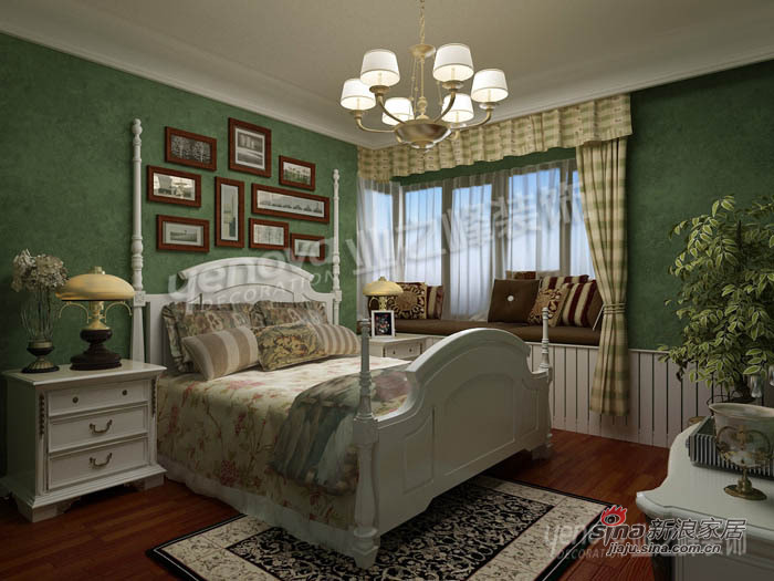 北欧 三居 卧室图片来自用户1903515612在130平米北欧风情三居室29的分享