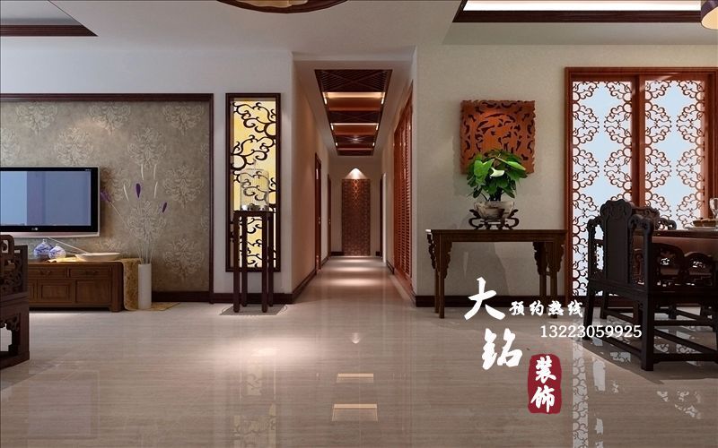 中式 四居 玄关图片来自用户1907659705在中式家庭设计装修,中式装修效果图91的分享