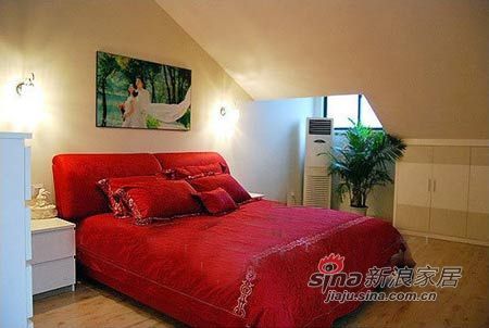 简约 loft 卧室图片来自用户2738845145在【多图】12万打造90平复式婚房75的分享